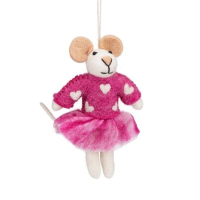 Sjaal met Verhaal Felt Hanger Muis Sweetheart assorti