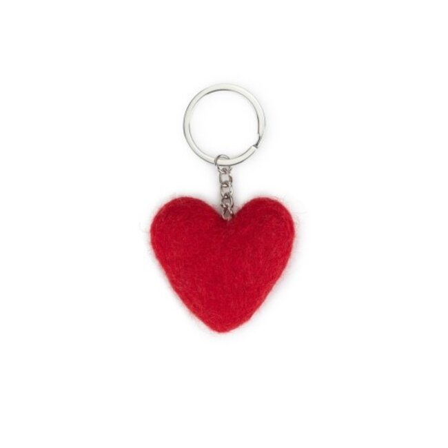 Felt Key Ring Hart Love assorti