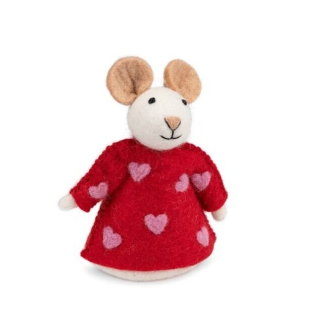 Felt Decoration Muis Sweetheart assorti