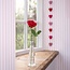 Filzblume Roos red