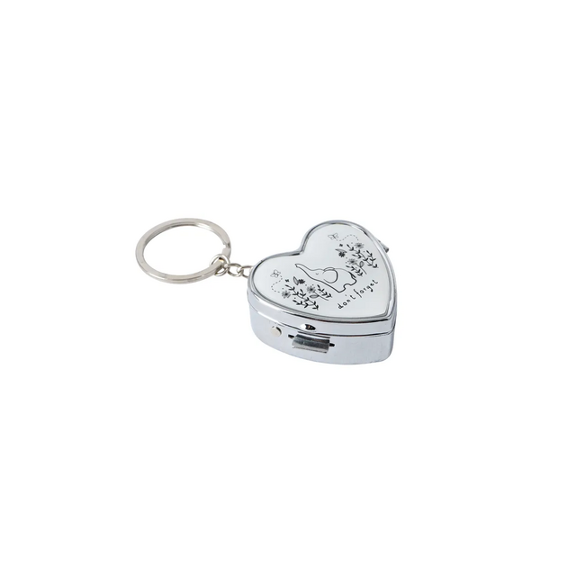 Pill Box on keyring Don't Forget