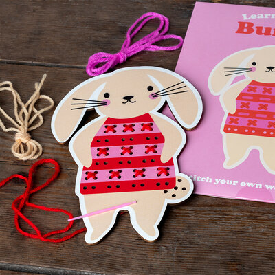 Rex London Learn to Stitch Wooden Set Bunny