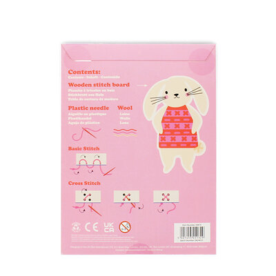 Rex London Learn to Stitch Wooden Set Bunny