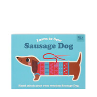 Rex London Learn to Stitch Wooden Set  Sausage Dog