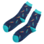 Mens Socks Bamboo Parrots navy