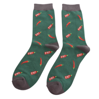 Miss Sparrow Männer-Socken Bamboo Something Spicy green
