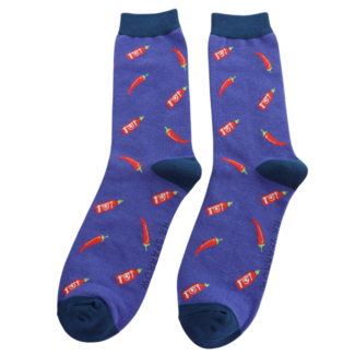 Miss Sparrow Männer-Socken Bamboo Something Spicy royal