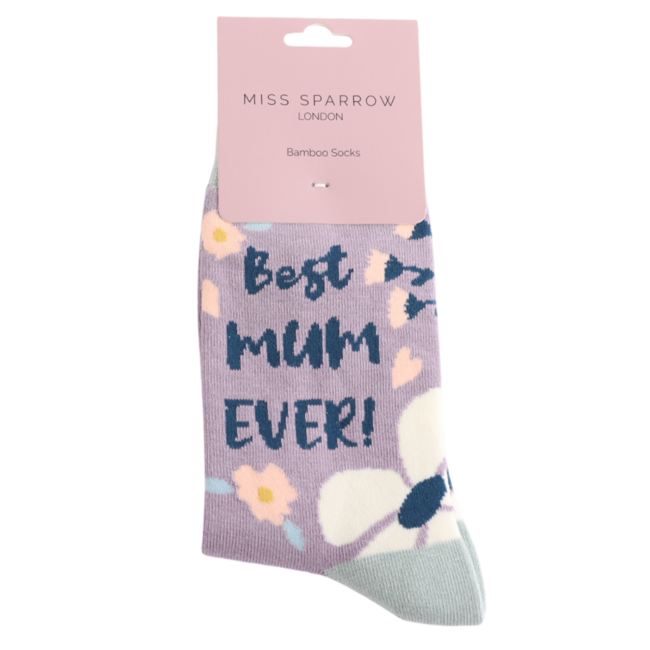 Socks Bamboo Best Mum Ever lavender