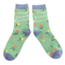 Socken Bamboo Birthday Sunshine dark mint
