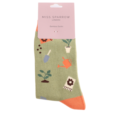 Miss Sparrow Socks Bamboo In The Allotment moss