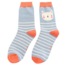 Socken Bamboo Kitty Stripes powder blue