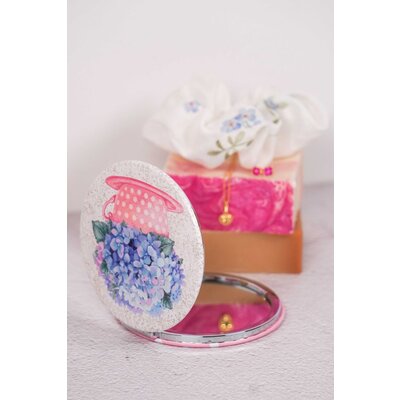 Isabelle Rose Pocket Mirror Cup of Flowers