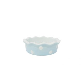 Isabelle Rose Pie Dish Dots pastel blue small