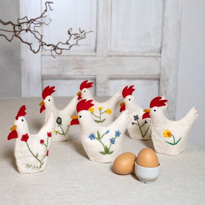 Sjaal met Verhaal Felt Decoration Haan Wildflower assorti