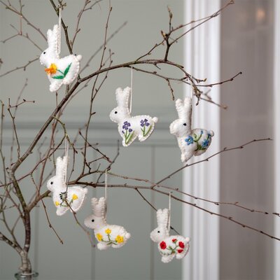 Sjaal met Verhaal Felt HangerKonijn Wildflower assorti