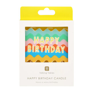 Talking Tables Birthday Candles Brights Wave large