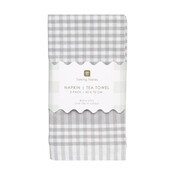 Talking Tables Napkin/Tea Towel Gingham grey Set of 2