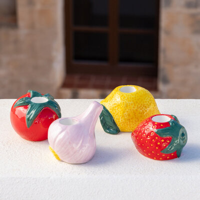 Talking Tables Candleholder Ceramic Lemon