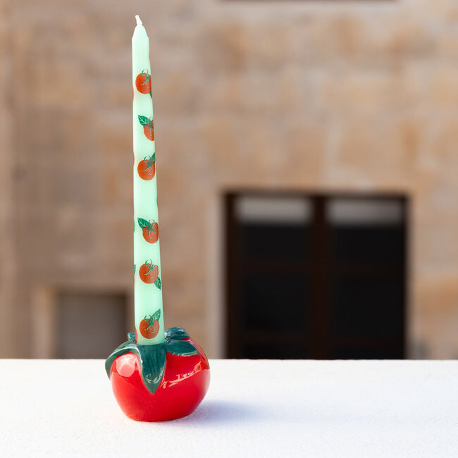 Candleholder Ceramic Tomato