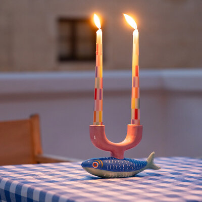 Talking Tables Candleholder Ceramic Fish