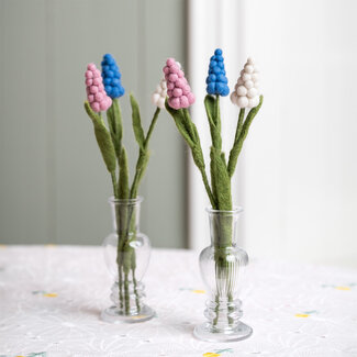 Sjaal met Verhaal Felt Flower Druifje assorti