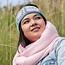 Headband Granny Square Colourful turquoise/roze