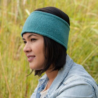 Sjaal met Verhaal Headband Cosy unisex turquoise