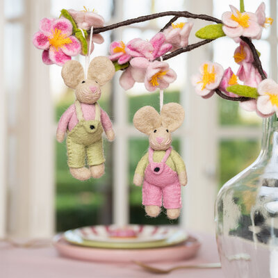 Sjaal met Verhaal Filzhänger Funny Bunny Tuinbroek assorti