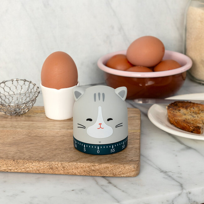 Aufziehbarer Küchentimer Katze