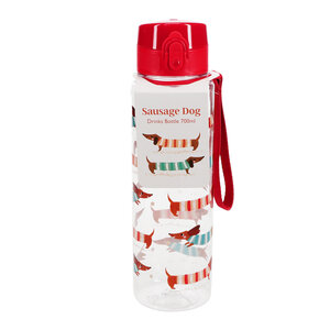 Rex London Drinks Bottle with Push Button Lid Sausage Dog