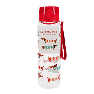 Rex London Trinkflasche mit Druckknopfdeckel Sausage Dog