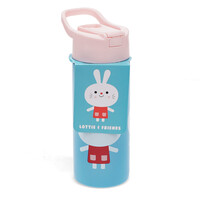 Rex London Stainless Steel Bottle with Push Button Lid Lottie and Friends