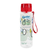 Rex London Drinks Bottle with Push Button Lid Cyclist