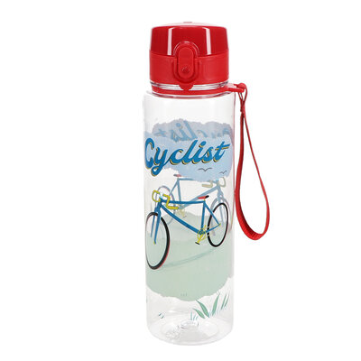 Rex London Drinks Bottle with Push Button Lid Cyclist