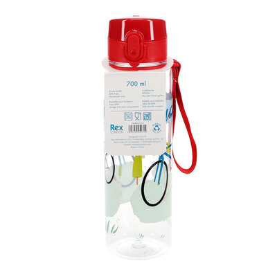 Rex London Drinks Bottle with Push Button Lid Cyclist