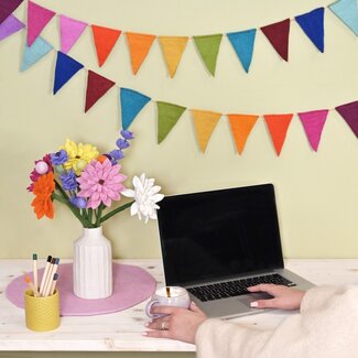 Sjaal met Verhaal Felt Garland Vlag multicolour