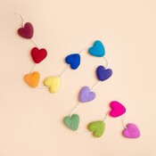 Sjaal met Verhaal Felt Garland Hart multicolour