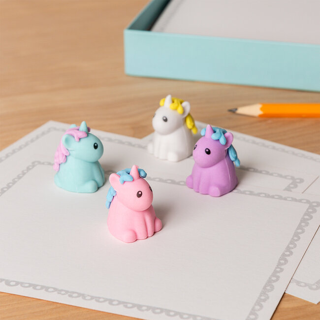 Erasers Unicorns Set of 4