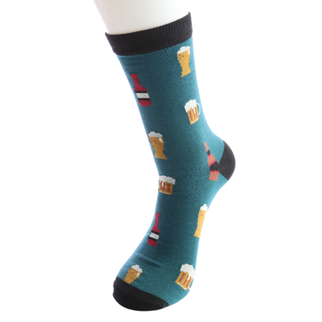 Männer-Socken Bamboo Here's To Beer teal