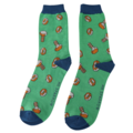 Miss Sparrow Mens Socks Bamboo Nuts & Bolts green