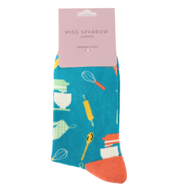 Socks Bamboo Home Baker teal