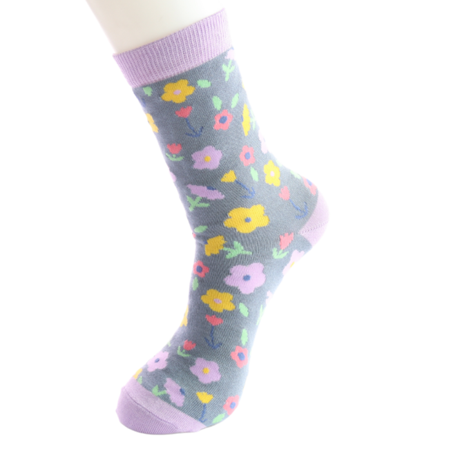 Socks Bamboo Little Flowers denim