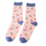 Miss Sparrow Socks Bamboo Mini Cherries light pink