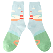 Miss Sparrow Socken Bamboo Seascape green