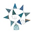 Sjaal met Verhaal Sari-Bunting large turquoise