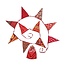 Sari-Bunting large red/orange