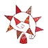 Sjaal met Verhaal Sari-Bunting large red/orange