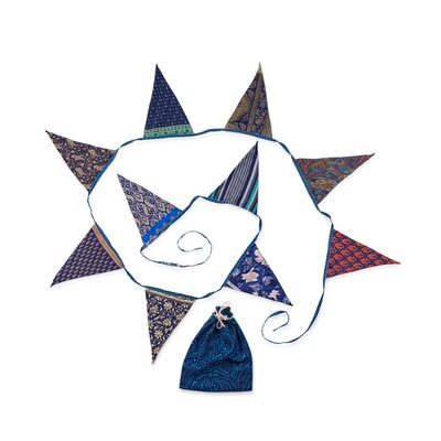Sjaal met Verhaal Sari-Bunting large blue