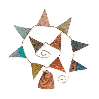 Sjaal met Verhaal Sari-Bunting large earth