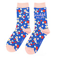 Miss Sparrow Socks Bamboo Beautiful Mum blue